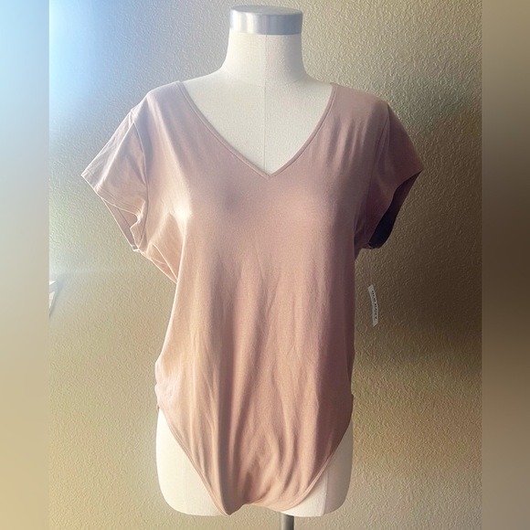 Old Navy Milk Chocolate Cap Sleeve BodLove Bodysuit - Size XL - Modern Y2K Vibes - Picture 5 of 11